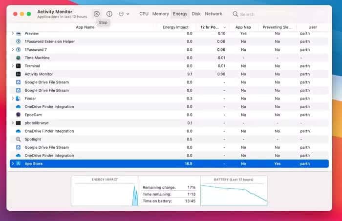 activity-monitor_935adec67b324b146ff212ec4c69054f أفضل 7 طرق لإصلاح مشكلة عدم تنزيل التطبيقات من Mac App Store