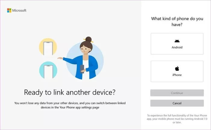 connect-android-or-ios_2020-10-05-165217_935adec67b324b146ff212ec4c69054f دليل كامل لإعداد واستخدام Microsoft Your Phone