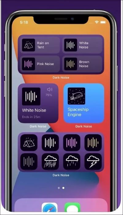 dark noise 40dd5eab97016030a3870d712fd9ef0f - أفضل 20 تطبيق iPhone مع عناصر الويدجت المفيدة