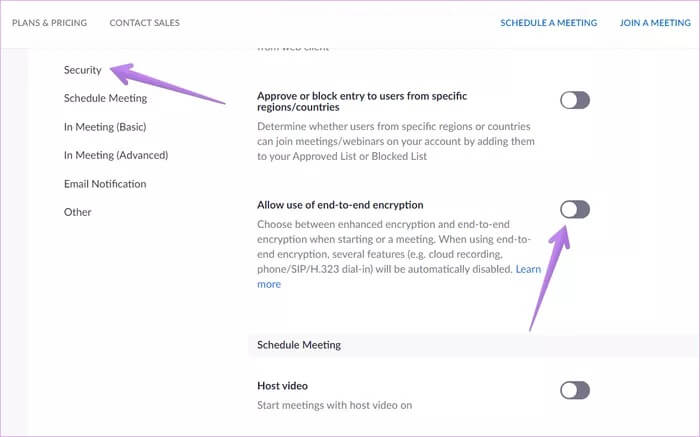 كيفية تمكين وتعطيل التشفير من طرف إلى طرف على Zoom - %categories