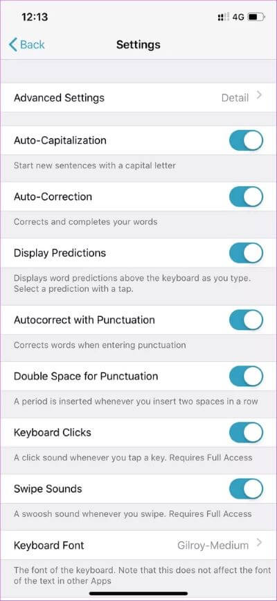 fleksy-options_40dd5eab97016030a3870d712fd9ef0f أفضل 5 تطبيقات Swipe Keyboard لأجهزة iPhone