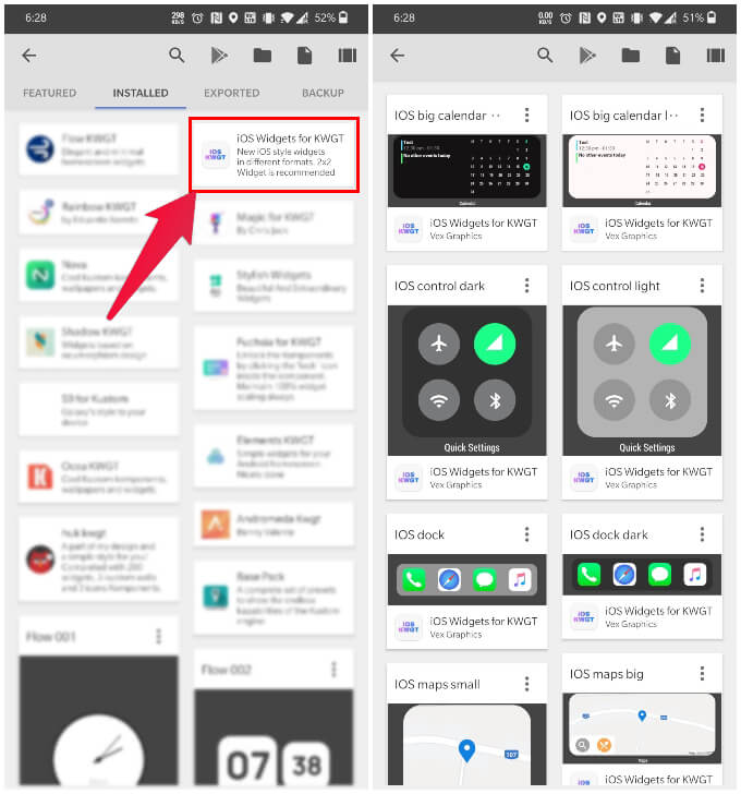 iOS-14-widget-pack-KWGT-Android كيفية الحصول على ويدجت iPhone على شاشة Android الرئيسية