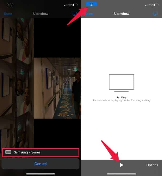 iPhone-Slideshow-AirPlay كيفية عرض صور iPhone على شاشة التلفزيون