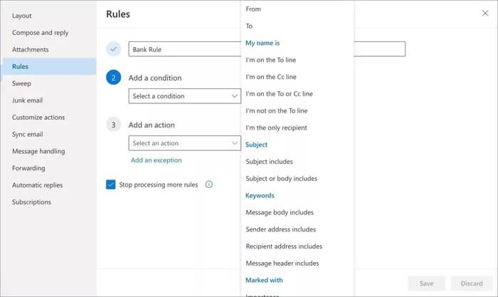 كيفية أرشفة رسائل البريد الإلكتروني تلقائيًا في Outlook - %categories