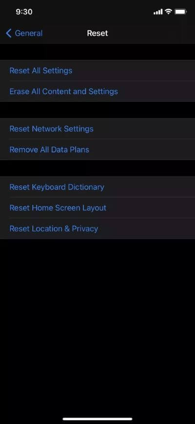 reset-all-settings_40dd5eab97016030a3870d712fd9ef0f أفضل 7 طرق لإصلاح عدم ظهور لوحة مفاتيح على iPhone