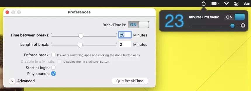 BreakTime-Pomodoro-Timer-Mac-app_4d470f76dc99e18ad75087b1b8410ea9 أفضل 10 تطبيقات Pomodoro لنظام التشغيل Mac يجب أن تجربها