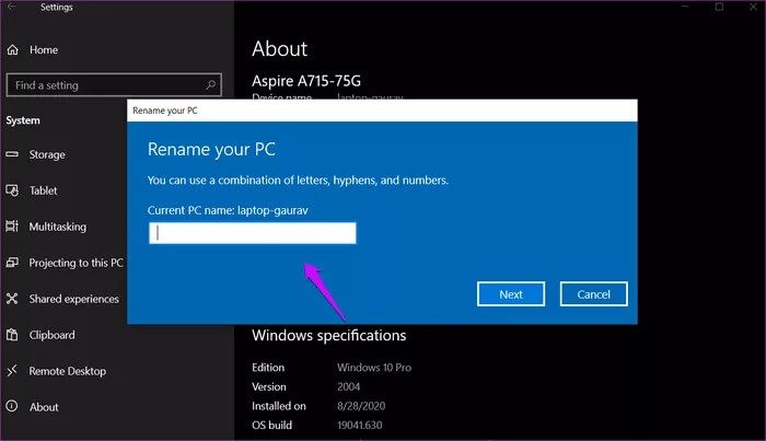 Change-Computer-Name-in-Windows-10-2_935adec67b324b146ff212ec4c69054f أفضل 4 طرق لتغيير اسم الكمبيوتر في Windows 10