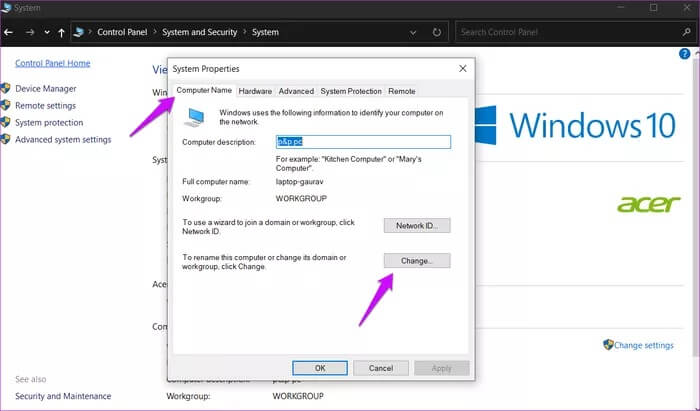 Change-Computer-Name-in-Windows-10-5_935adec67b324b146ff212ec4c69054f أفضل 4 طرق لتغيير اسم الكمبيوتر في Windows 10