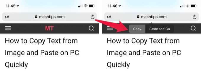 Copy-URL-from-iPhone كيفية نسخ ولصق عنوان URL من iPhone إلى Mac؟