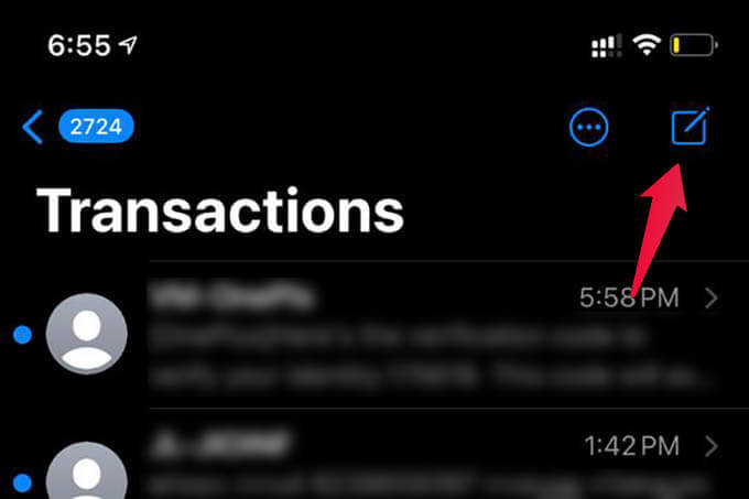 Create-New-Conversation-on-iMessage كيفية إجراء محادثة جماعية على iMessage من iPhone