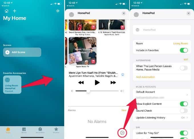 Customize-HomePod-Settings كيفية تخصيص إعدادات HomePod Siri