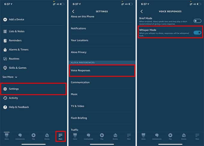 Enable-Alexa-Whisper-Mode-Using-App كيفية تمكين وضع Alexa Whisper للتحدث بهدوء مع Amazon Echo