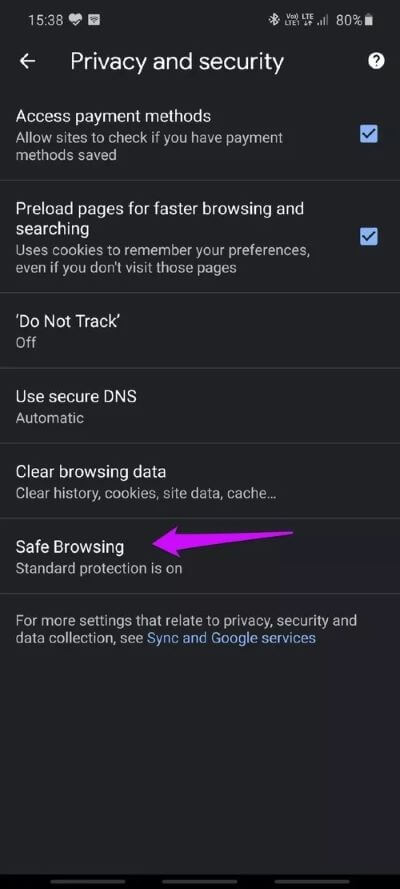 Enable-Enhanced-Safe-Browsing-in-Chrome-Android-9_40dd5eab97016030a3870d712fd9ef0f كيفية تمكين التصفح الآمن المحسن في Chrome لنظام Android