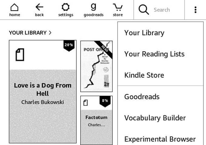 Experimental-Browser-In-Kindle كيف تحصل على أقصى استفادة من قارئ Kindle الإلكتروني