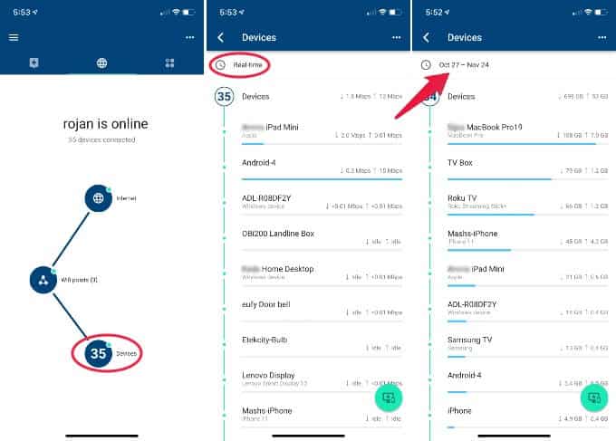 Google-WiFi-Device-Data-Used- كيفية البحث عن استخدام البيانات الشهري للأجهزة على Google WiFi