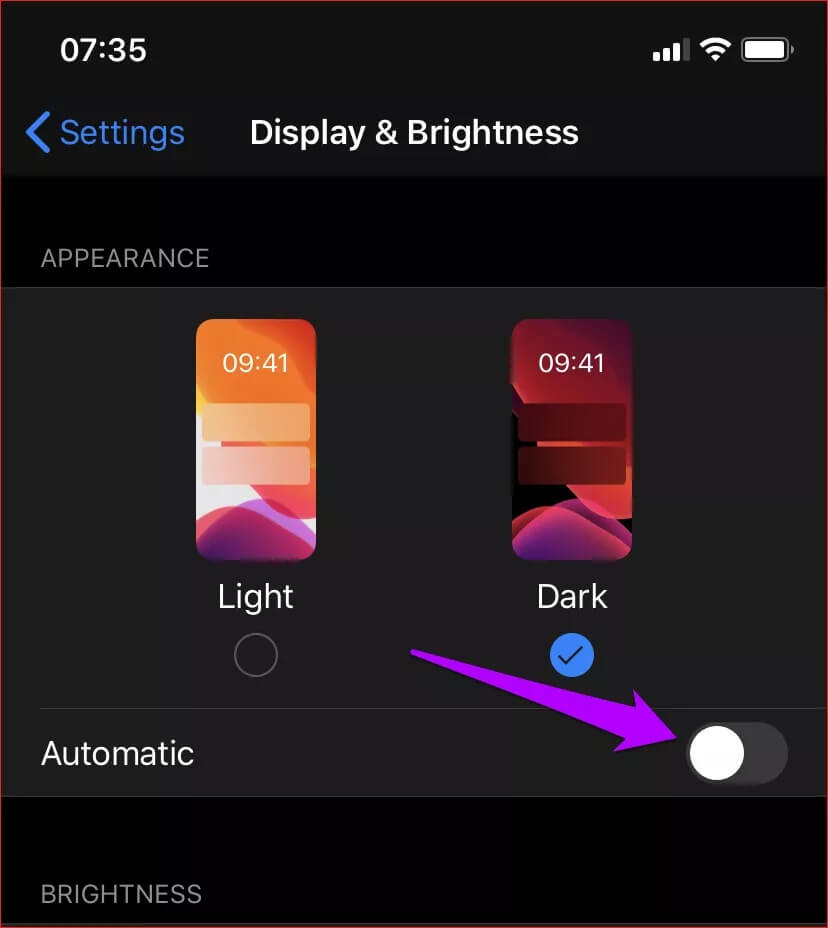 Ios-13-Dark-Mode-Not-Working-Fixes-2_4d470f76dc99e18ad75087b1b8410ea9 أفضل 7 إصلاحات لعدم عمل الوضع الداكن على نظام iOS 13