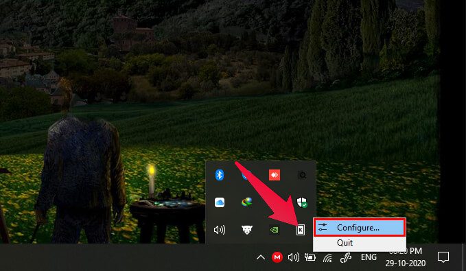 KDE-Connect-Open-Configure-option كيفية نسخ النص والرموز التعبيرية وعنوان URL من Android إلى جهاز الكمبيوتر