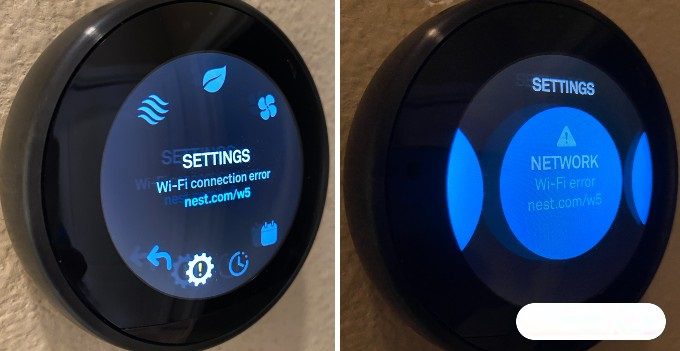 Nest-WiFi-Network-Error خطأ WiFi على Nest Thermostat (الـ W5)، تحقق من هذه الحلول