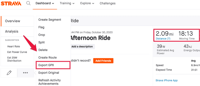 Strava-Ride-Second-Activity كيفية دمج أنشطة Strava