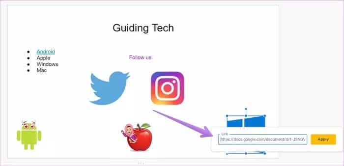 add-links-to-google-slides-10_935adec67b324b146ff212ec4c69054f دليل كامل لإضافة الارتباطات التشعبية في Google Slides على الهاتف المحمول والكمبيوتر