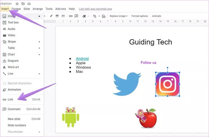add-links-to-google-slides-7_935adec67b324b146ff212ec4c69054f دليل كامل لإضافة الارتباطات التشعبية في Google Slides على الهاتف المحمول والكمبيوتر