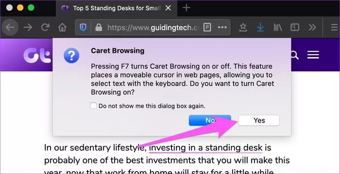 caret-browsing-chrome-firefox-edge-how-to-use-02_935adec67b324b146ff212ec4c69054f ما هو التصفح النصي بالمؤشر في Chrome و Firefox و Edge وكيفية استخدامه
