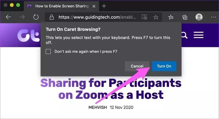 caret-browsing-chrome-firefox-edge-how-to-use-03_935adec67b324b146ff212ec4c69054f ما هو التصفح النصي بالمؤشر في Chrome و Firefox و Edge وكيفية استخدامه