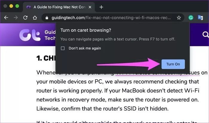 caret-browsing-chrome-firefox-edge-how-to-use_935adec67b324b146ff212ec4c69054f ما هو التصفح النصي بالمؤشر في Chrome و Firefox و Edge وكيفية استخدامه