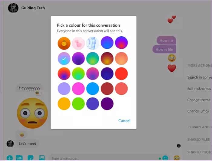 change-messenger-theme-color-2_935adec67b324b146ff212ec4c69054f دليل لتغيير لون سمة الدردشة في Facebook Messenger
