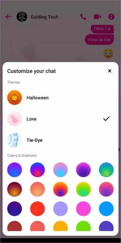دليل لتغيير لون سمة الدردشة في Facebook Messenger - %categories
