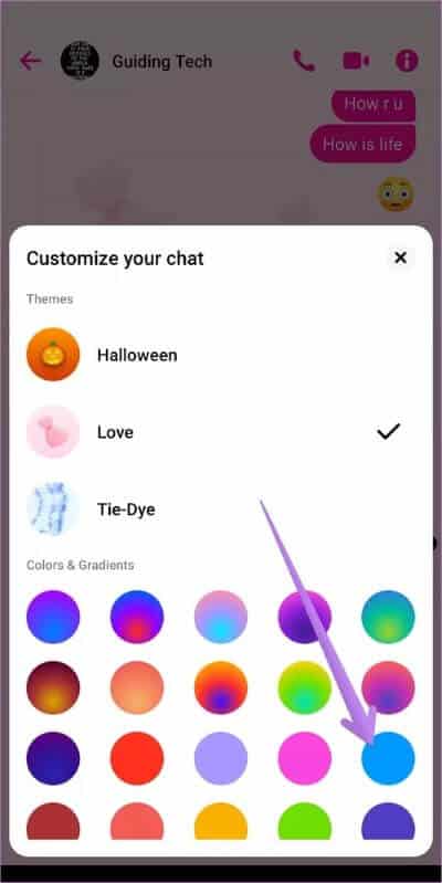 change-messenger-theme-color-8_40dd5eab97016030a3870d712fd9ef0f دليل لتغيير لون سمة الدردشة في Facebook Messenger
