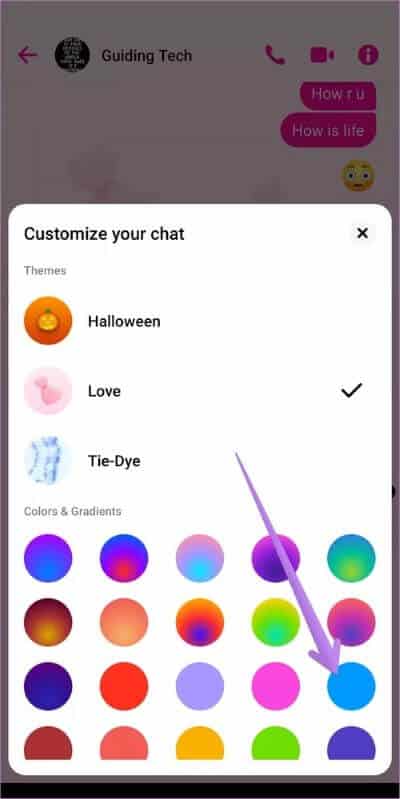دليل لتغيير لون سمة الدردشة في Facebook Messenger - %categories