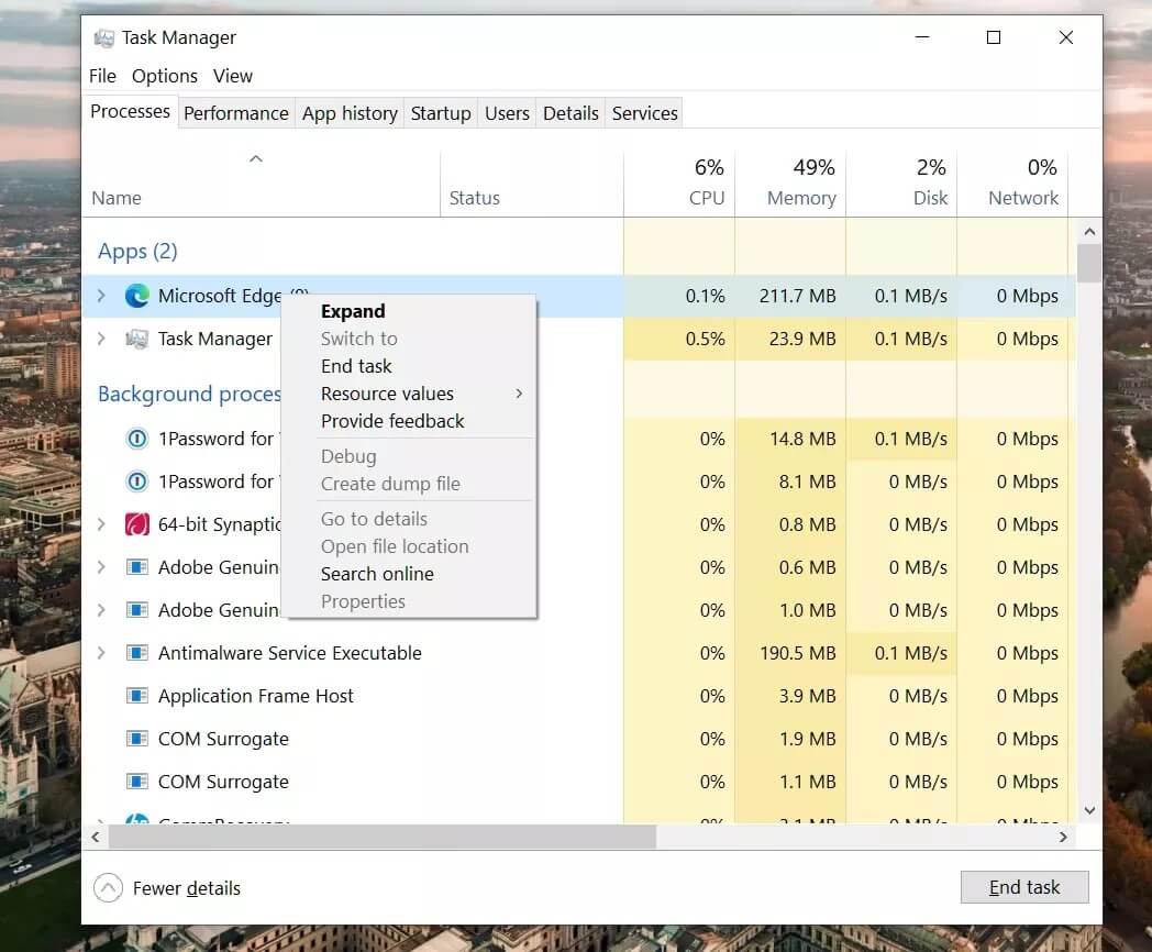end-edge-task-from-task-manager_4d470f76dc99e18ad75087b1b8410ea9_4d470f76dc99e18ad75087b1b8410ea9 أفضل 7 طرق لإصلاح تعطل Microsoft Edge على Windows 10