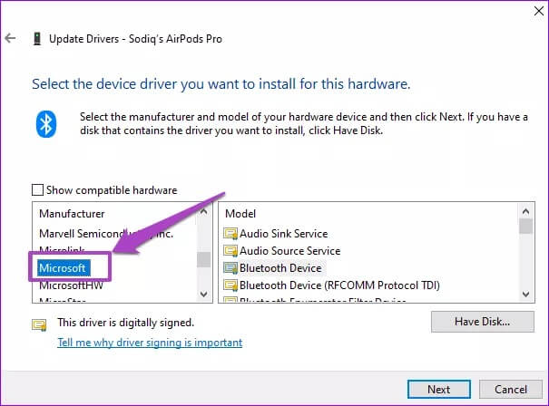 fix-bluetooth-headphones-connected-paired-no-sound-windows-10-09_4d470f76dc99e18ad75087b1b8410ea9 أفضل 5 طرق لإصلاح سماعات Blue­tooth متصلة ولكن لا يوجد صوت على Windows 10