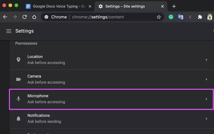 fix-google-docs-voice-typing-not-working-07_935adec67b324b146ff212ec4c69054f أفضل 4 طرق لإصلاح عدم عمل الكتابة الصوتية لـ Google Docs