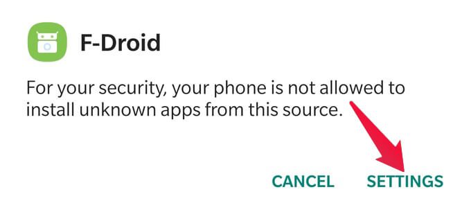 install-apk-setting-f-droid-app-store كيفية تثبيت متجر تطبيقات App Stores البديلة على Android