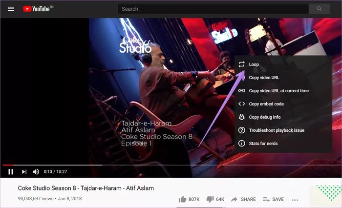 repeat-songs-on-youtube-on-android-iphone-ipad-pc-1_935adec67b324b146ff212ec4c69054f كيفية تكرار الأغاني من YouTube على الهاتف المحمول وسطح المكتب