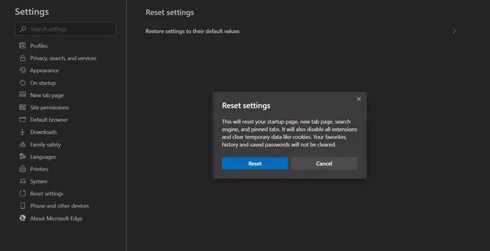reset-edge-settings_935adec67b324b146ff212ec4c69054f أفضل 7 طرق لإصلاح عدم استجابة Microsoft Edge على Windows 10
