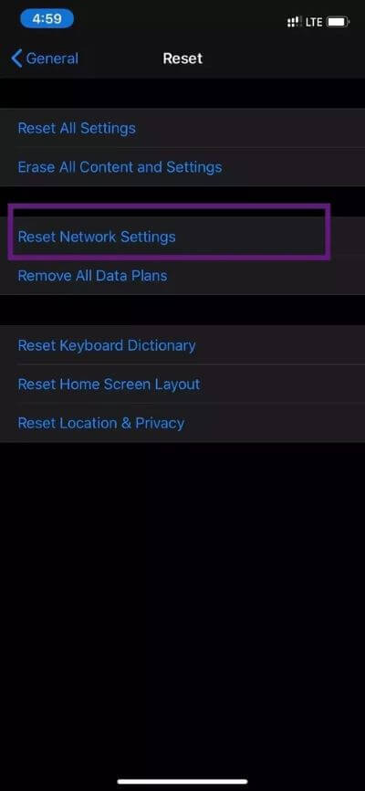 reset-network-settinings_40dd5eab97016030a3870d712fd9ef0f أفضل 10 طرق لإصلاح عدم تنزيل WhatsApp للوسائط على iOS و Android