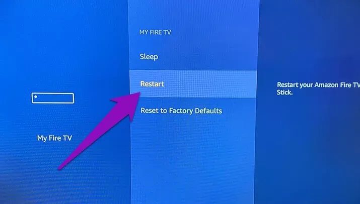 restart-fire-stick_4d470f76dc99e18ad75087b1b8410ea9 أفضل 9 طرق لإصلاح مشكلة الشاشة السوداء على Amazon Fire TV Stick