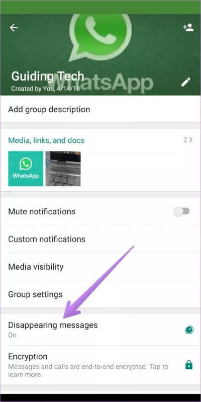 ما هو المقصود بـ الرسائل ذاتية الاختفاء تم إيقاف تشغيلها في WhatsApp - %categories