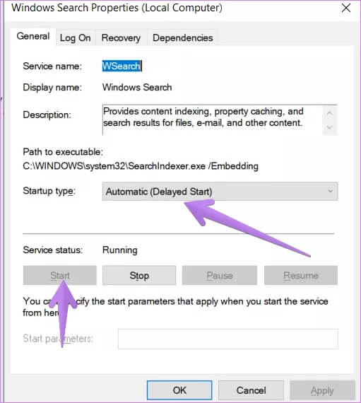windows-10-search-not-working-11_4d470f76dc99e18ad75087b1b8410ea9 أفضل 9 طرق لإصلاح عدم عمل بحث Windows 10 Search