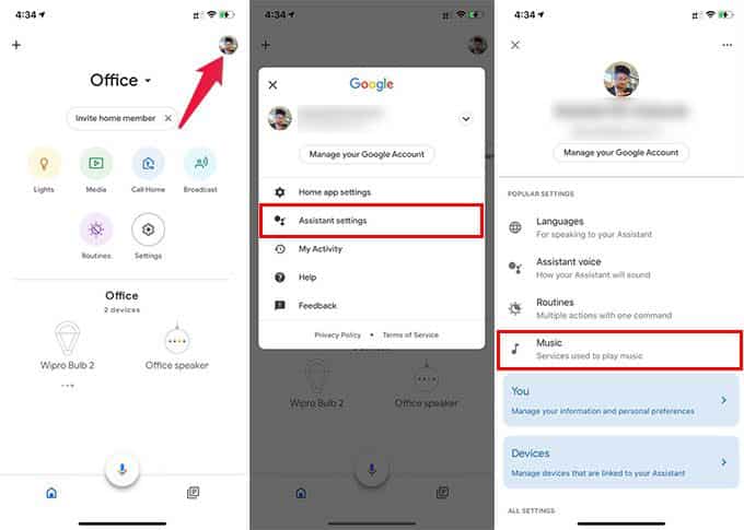 Change-Music-Streaming-Service-on-Google-Home كيفية الاستماع إلى Apple Music على Google Home أو Google Nest Speakers