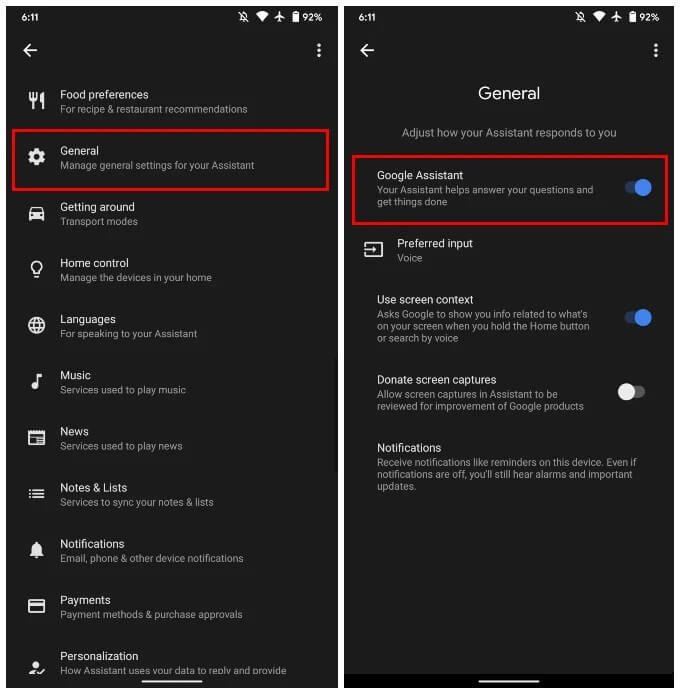 Disable-Google-Assisstant-on-Android كيفية تعطيل OK Google والاستماع دائمًا على Android