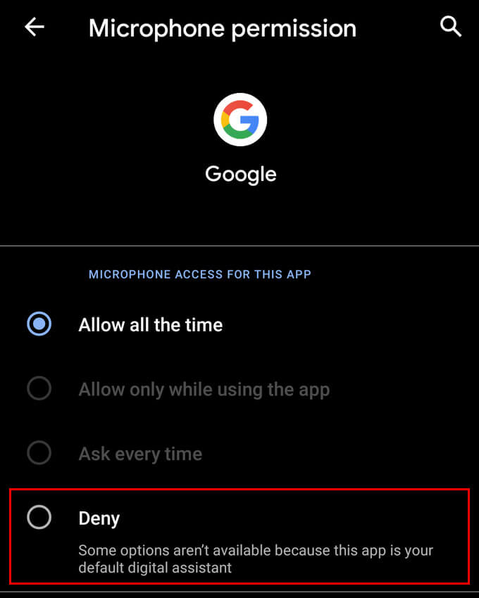 Disable-Microphone-for-Google كيفية تعطيل OK Google والاستماع دائمًا على Android