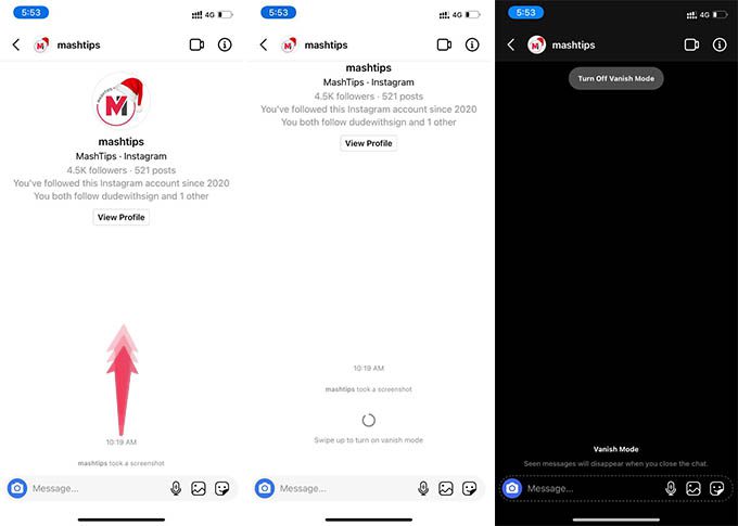 Enable-Instagram-Vanish-Mode-to-Send-Disappearing-Messages إرسال رسائل ذاتية الاختفاء تلقائيًا على Instagram
