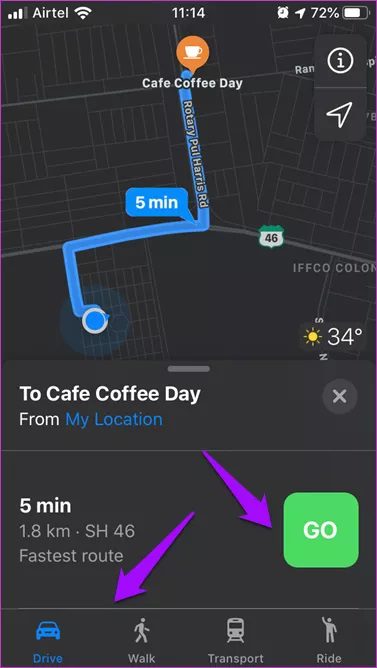 كيفية استخدام خرائط Apple Maps لإرسال الوقت المتوقع للوصول المباشر تلقائيًا - %categories