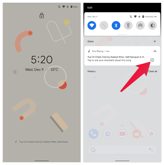 Now-Playing-Google-Pixel كيفية إنشاء قائمة تشغيل الآن من تاريخ التشغيل على هواتف Google Pixel