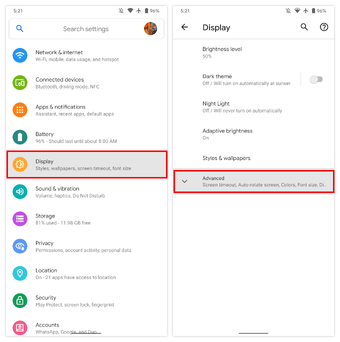 Pixel-Display-Settings كيفية إنشاء قائمة تشغيل الآن من تاريخ التشغيل على هواتف Google Pixel