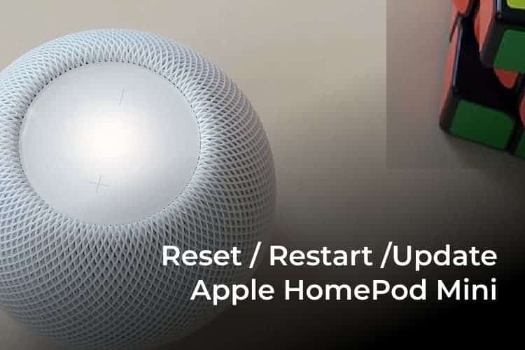 Reset-Restart-Update-Apple-HomePod-Mini-F كيفية إعادة تعيين / إعادة تشغيل / تحديث Apple HomePod أو HomePod Mini